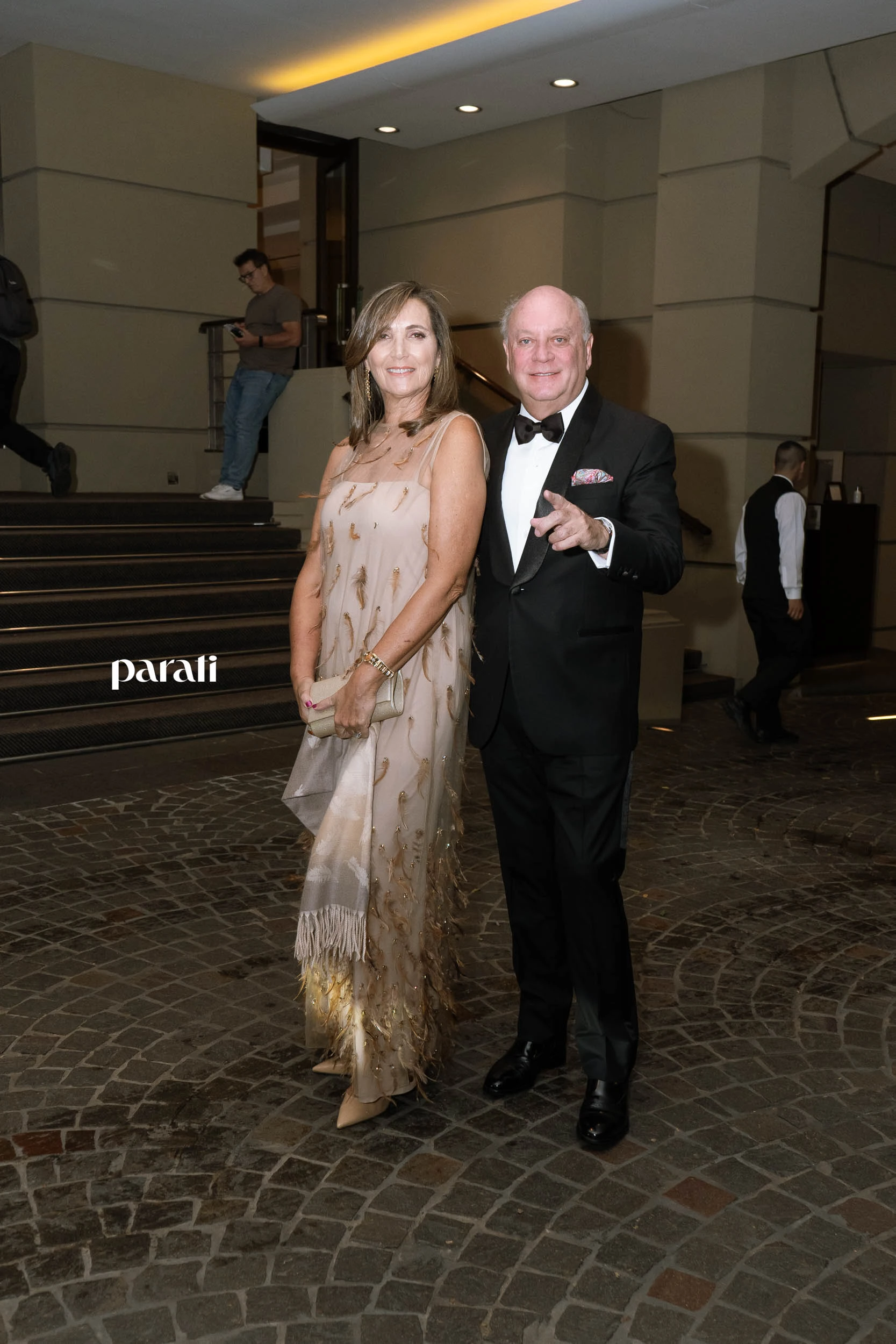 Martín Cabrales y su pareja. 