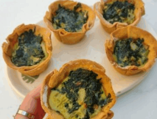 Canastitas rellenas de espinaca: la receta con base de queso que tenés que probar