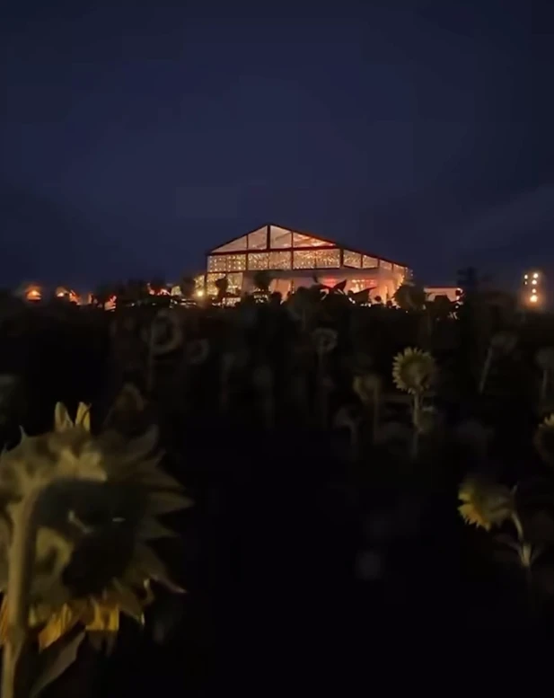 La escena inicial del video parece un fotograma de película: un campo infinito de girasoles abiertos en plena floración y un corredor natural entre las plantas, armado como pasillo de ceremonia. Sobre ese sendero amarillo y luminoso, la pareja camina hacia un altar sencillo, integrado al paisaje y pensado para que la naturaleza domine la imagen.

La luz del atardecer realza todo: el dorado del campo, el movimiento suave de las flores y la intimidad del momento. No hay estructuras pesadas ni elementos que compitan con el entorno. La apuesta es clara: dejar que la naturaleza sea el decorado.

Este tipo de ceremonias inmersivas, donde el escenario natural se convierte en parte del ritual, gana cada vez más terreno entre parejas que buscan autenticidad, emoción y simplicidad estética. El campo de girasoles aporta, además, un simbolismo potente: vitalidad, alegría y una idea muy poética de “buscar la luz”.

Una fiesta bajo techo vidriado: el jardín de invierno que dejó a todos sin palabras

Tras la ceremonia, el video muestra un segundo escenario igual de impactante: un jardín de invierno gigante, montado especialmente para la fiesta. Se trata de una estructura completamente vidriada, con paredes y techo transparentes que permiten ver el cielo nocturno desde adentro.

La iluminación cálida, a base de microleds y guirnaldas, crea un clima íntimo y elegante. Las mesas -tanto largas como redondas- están decoradas con flores blancas y verdes, velas y vajilla neutra. Todo pensado en clave natural, sin recargar, manteniendo la armonía con lo que ocurrió horas antes en el campo.

La gran virtud del espacio es que combina protección y aire libre: desde adentro se ve el cielo estrellado como si no hubiera techo, pero con la comodidad y el resguardo de un salón diseñado para una noche especial. El efecto es cinematográfico.

El cielo como protagonista y un cierre con fuegos artificiales

En los tramos finales del video, el techo vidriado funciona como pantalla: el cielo oscuro, las estrellas y el brillo del exterior se integran al ambiente. La fiesta transcurre literalmente “bajo las estrellas”, en un escenario que mezcla naturaleza y diseño sin perder calidez.

El cierre llega con fuegos artificiales en tonos dorados y blancos, ubicados a una distancia segura del salón. Reflejan su luz sobre los paneles del techo y generan un efecto envolvente, delicado y festivo. Es un final que potencia el clima emocional de toda la celebración.

Por qué estas bodas inspiran tanto

Las bodas como esta combinan tres elementos que conectan con una búsqueda contemporánea:

Rituales auténticos, donde los protagonistas se sienten parte del paisaje.

Experiencias sensoriales, donde la luz, el entorno y la atmósfera importan tanto como la decoración.

Naturaleza + diseño, en equilibrio, sin exageraciones y con intención clara.

La boda chaqueña ya circula por redes como ejemplo de una tendencia que crece: celebrar en escenarios que cuentan una historia, sin necesidad de grandes producciones, sino priorizando el entorno, la identidad de la pareja y la magia del momento.