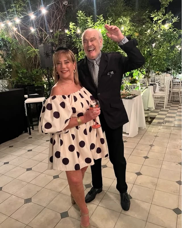 Marcela Tinayre con su amigo Gino Bogani. Foto Instagram