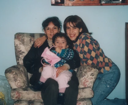 Susana con Marita, poco antes de su secuestro, y su nieta