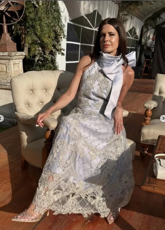 Isabel Macedo en el casamiento marcos urtubey