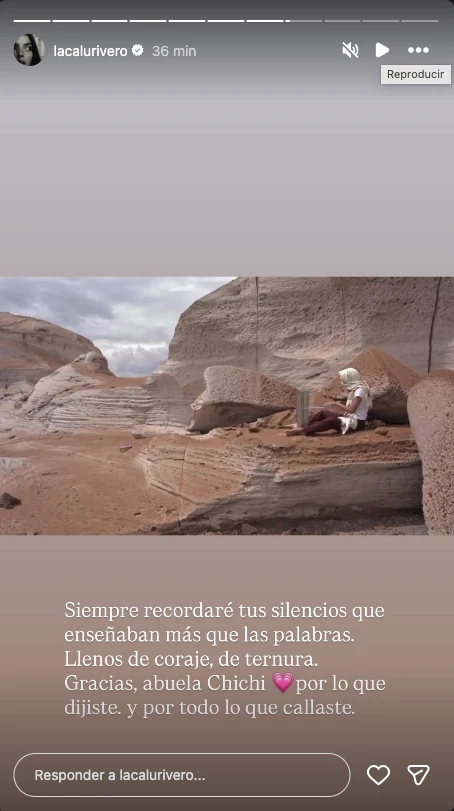 Calu Rivero y el homenaje a su abuela Chichi.