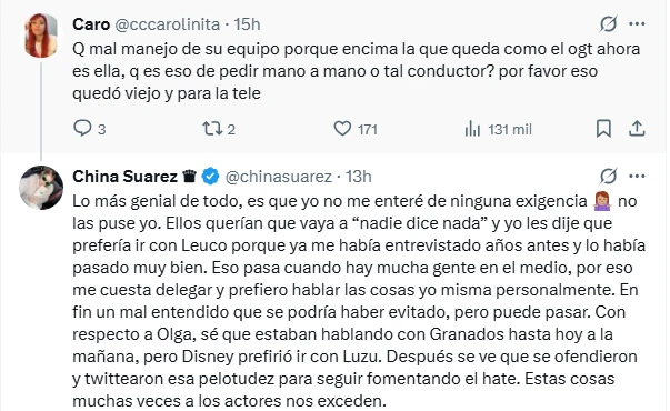 La China le respondió a todos. Foto: X