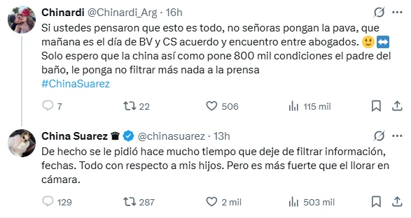 La palabra de la China. Foto: X