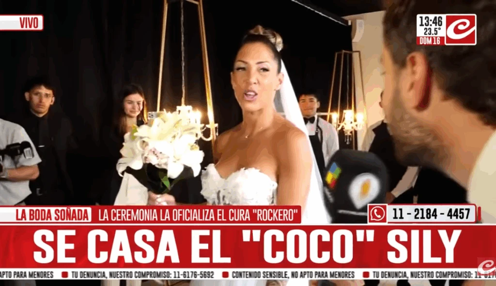 Las primeras imágenes de la boda de Coco Sily y Chimi Meza