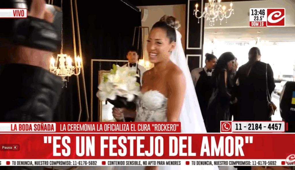 Las primeras imágenes de la boda de Coco Sily y Chimi Meza