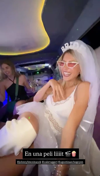 Cande Ruggeri compartió algunas imágenes de su noche de despedida. Foto: IG.