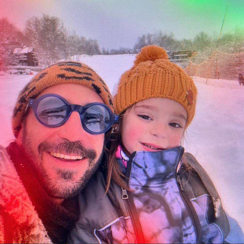 Francisco García Ibar con su pareja, Eugenia Tobal y la hija de ambos, Ema