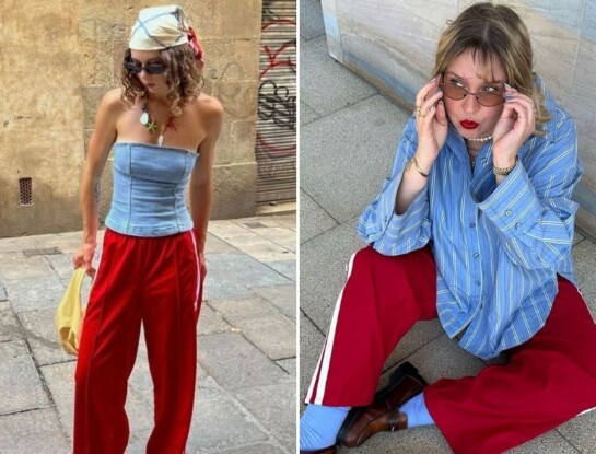 De TikTok a tu placard: cómo crear looks con la combinación celeste-rojo
