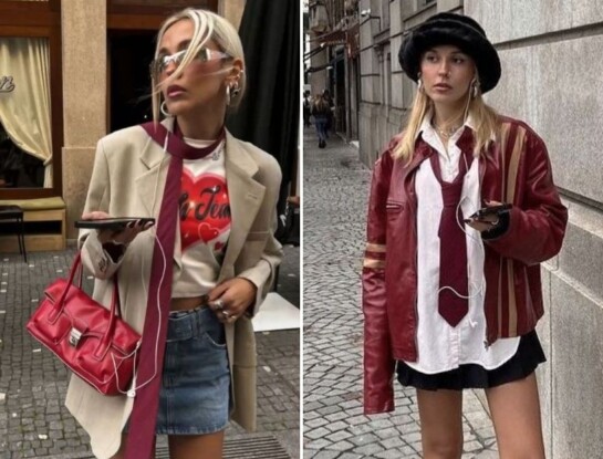 De TikTok a tu placard: cómo crear diferentes looks con las corbatas que son tendencia