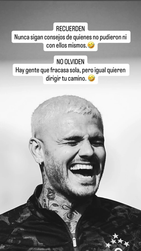 La reacción de Mauro Icardi. Foto: Instagram