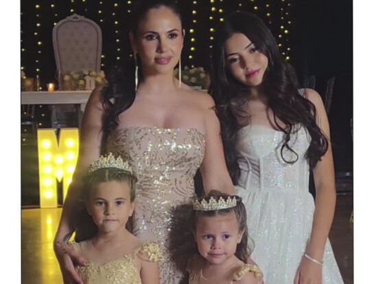 Así fue look de princesa de Mía, la hija de Romina Uhrig, en su fiesta de 15 soñada