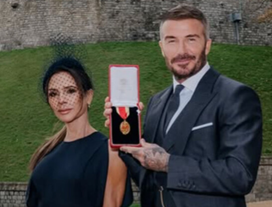 Victoria Beckham brilló junto a David en Windsor: diseñó su traje y volvió a apostar por su color fetiche, el azul marino