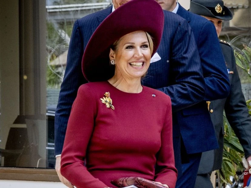 Máxima Zorreguieta cautivó con un look en borgoña