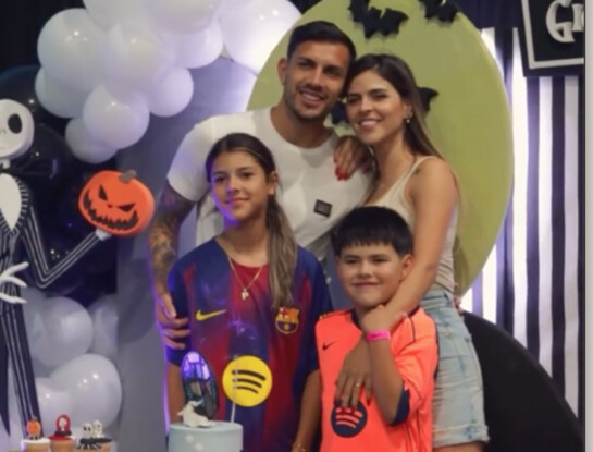 Así fue el cumpleaños temático de Giovanni, el hijo de Leandro Paredes y Camila Galante