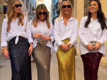 Polleras de lentejuelas + camisas