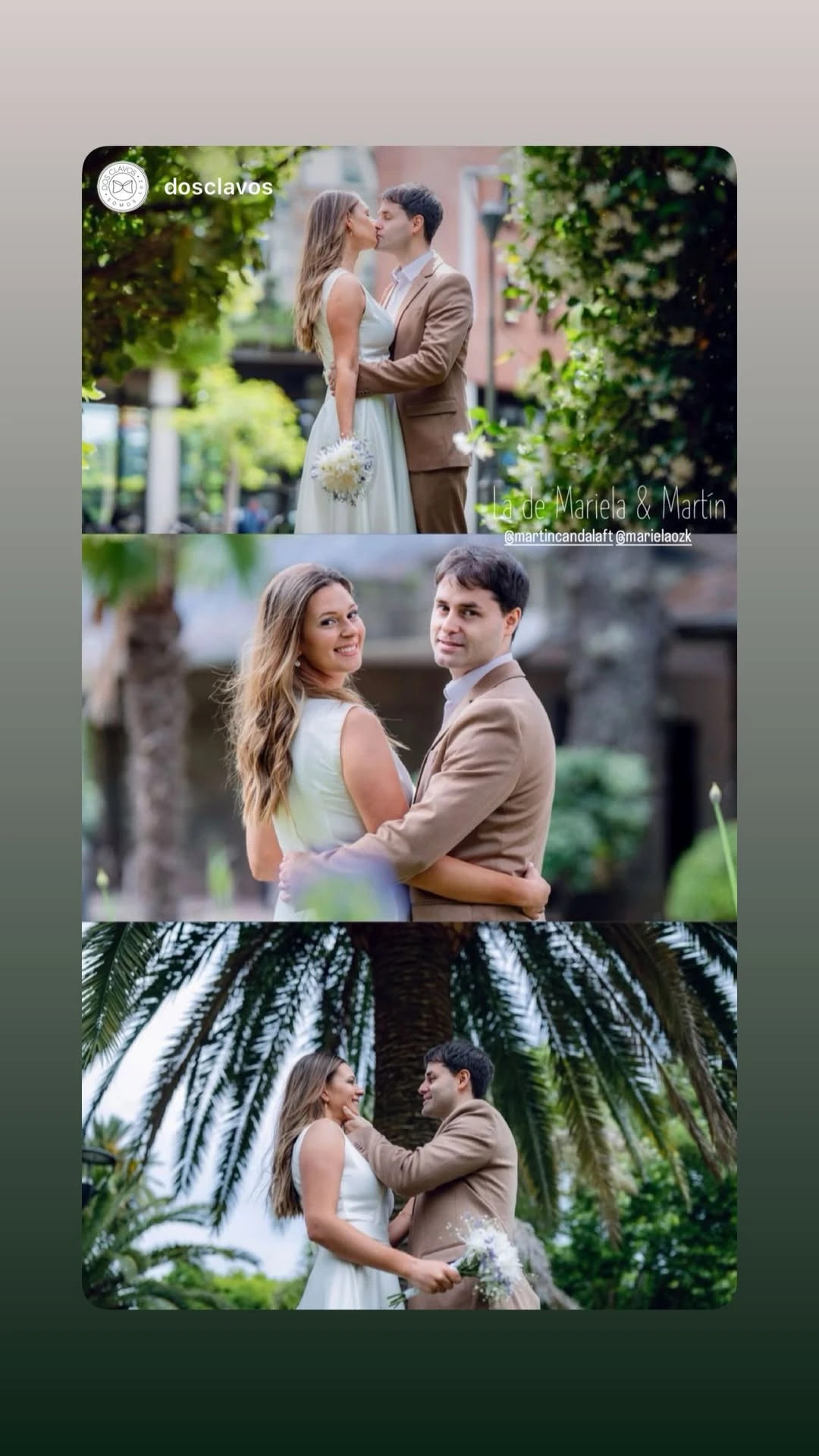 Martín Candalaft junto a Mariela. Fotos: IG.