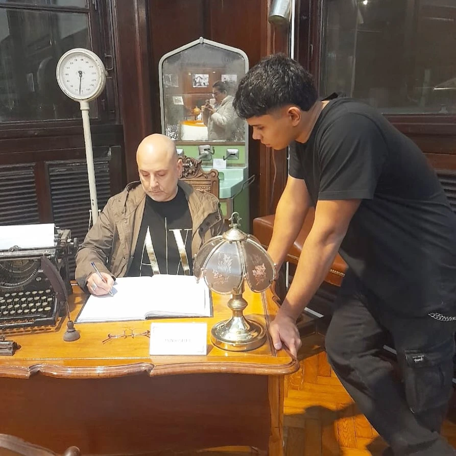 Muscari y su hijo Lucio. Foto: IG