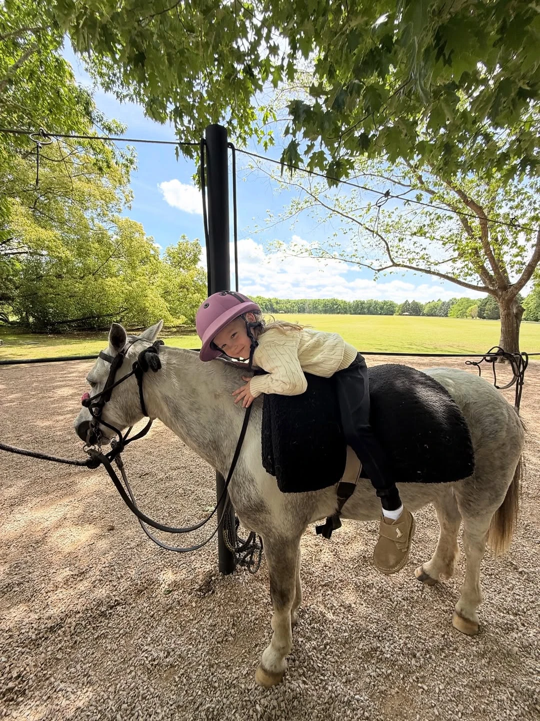 Anita Moritán practica equitación desde muy chica.