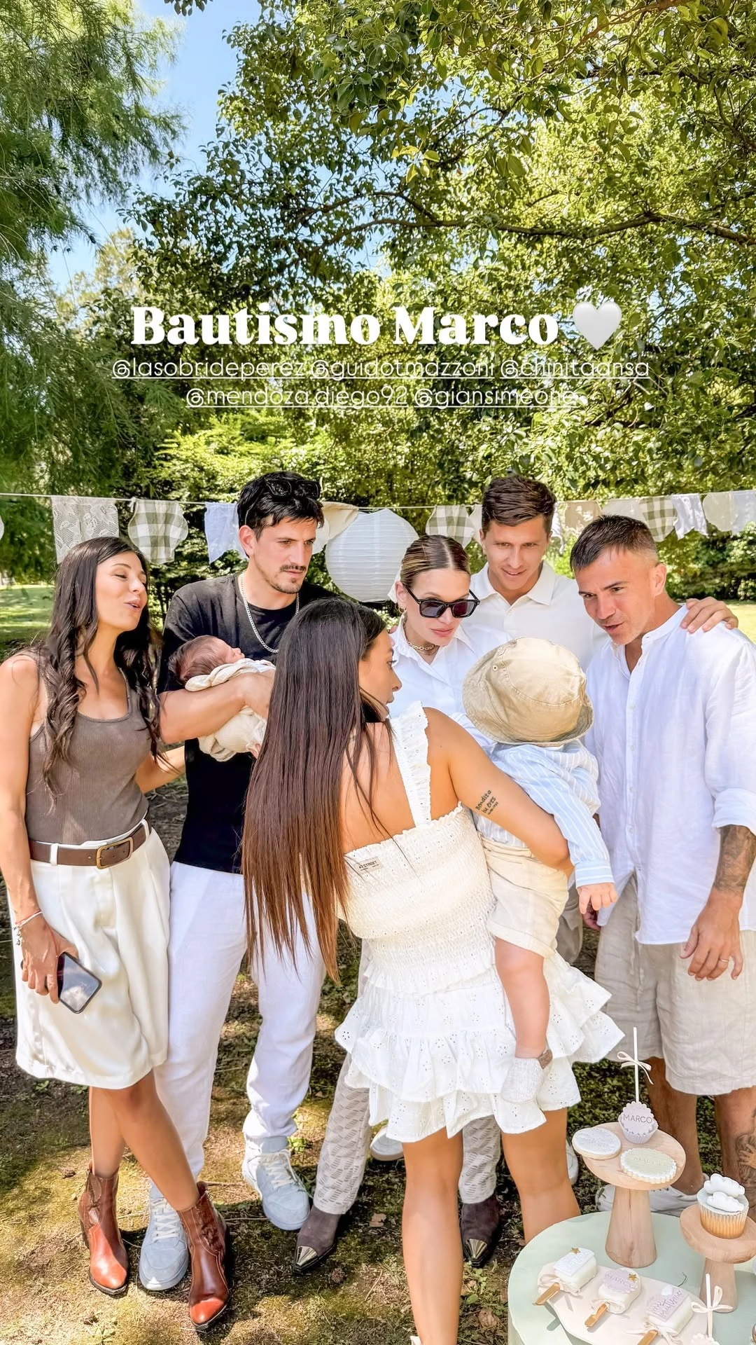 Bautismo de Marco, hijo de Sol Pérez