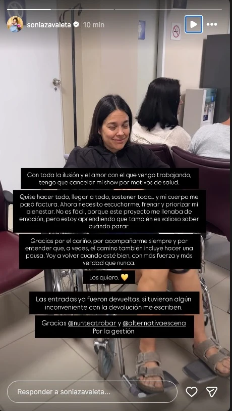 Sonia Zavaleta fue hospitalizada. Foto: IG
