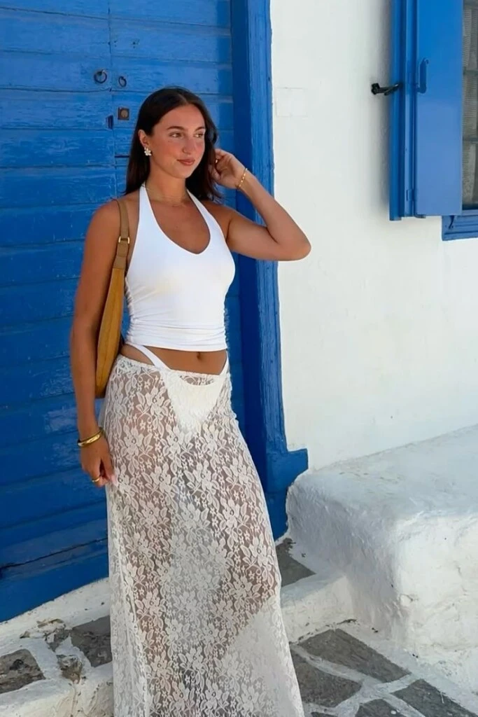 Un look ideal para ir a la playa.