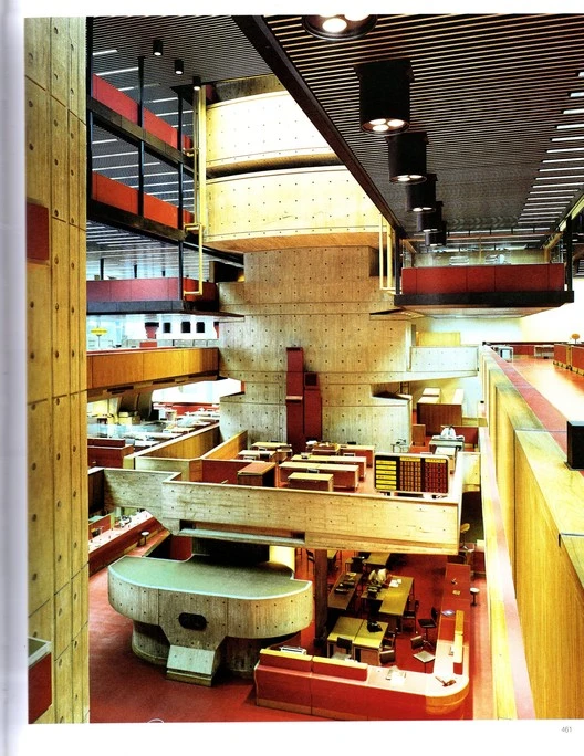 El interior del edificio.