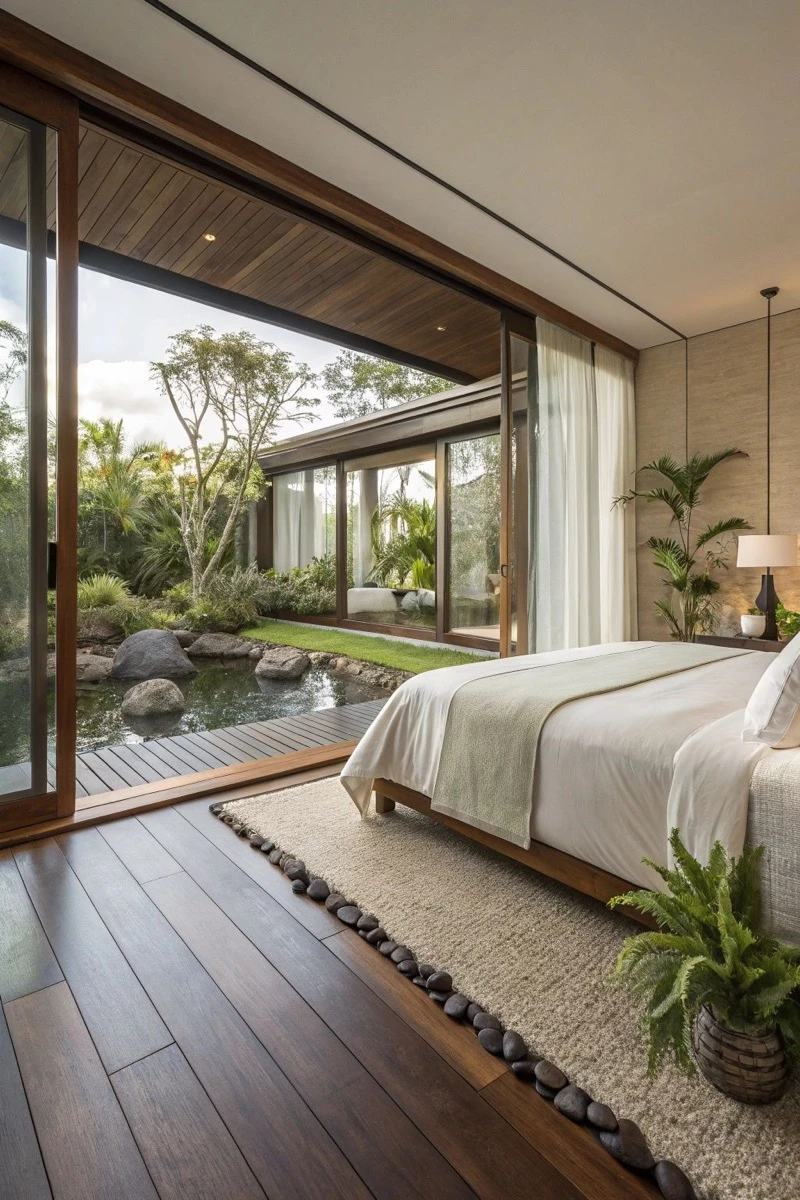 Visión ideal según el feng shui de un espacio destinado al descanso. 