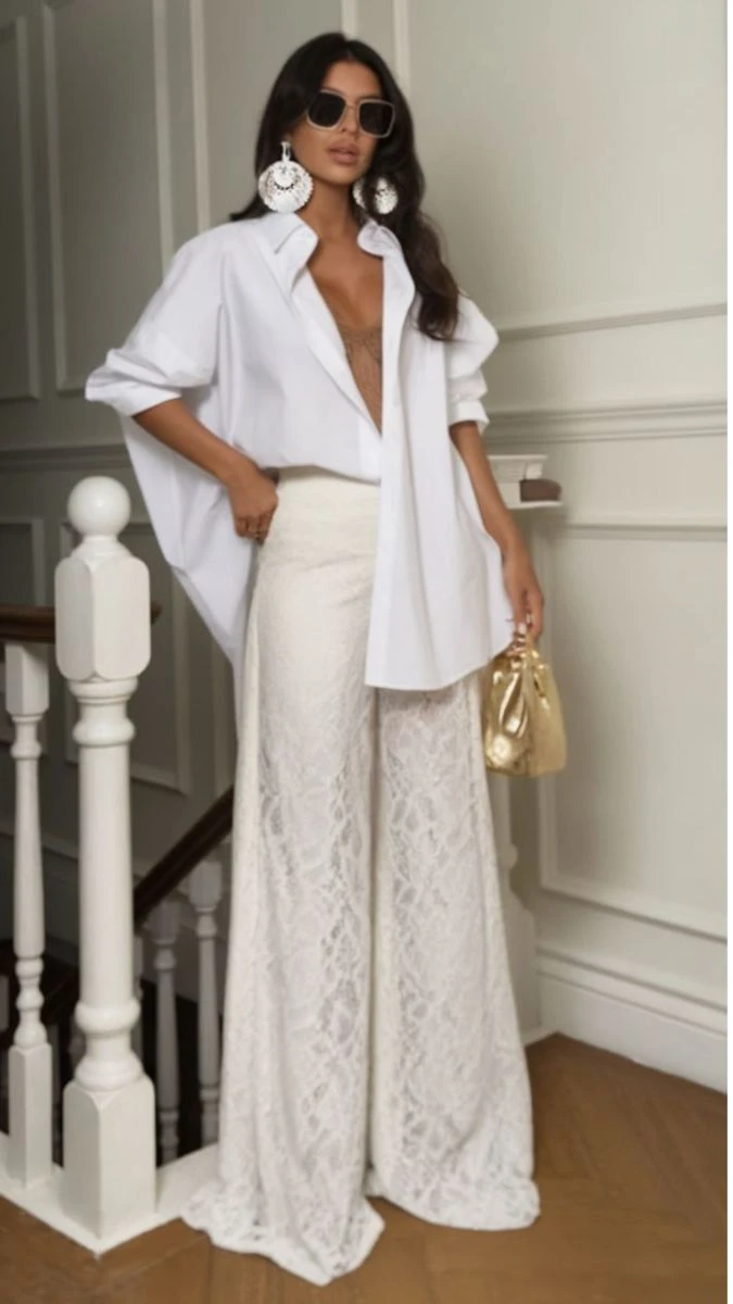 Palazzos y flats: la fórmula para un look romántico y liviano