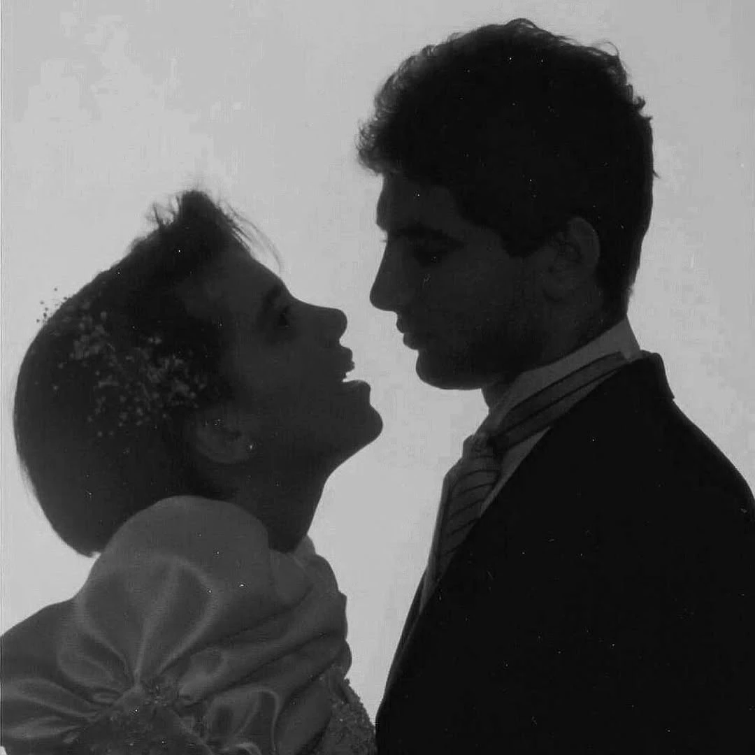 Juan Esnáider en el día de su casamiento