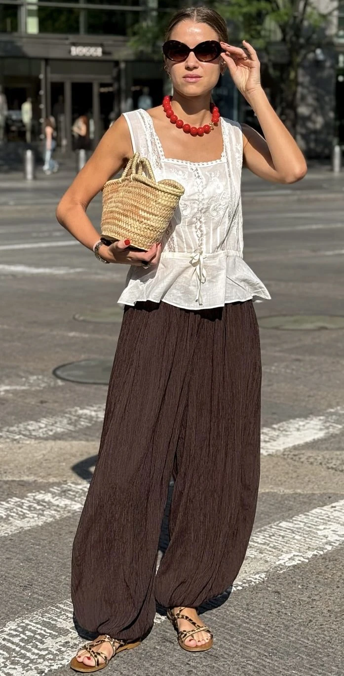 pantalón ancho liviano