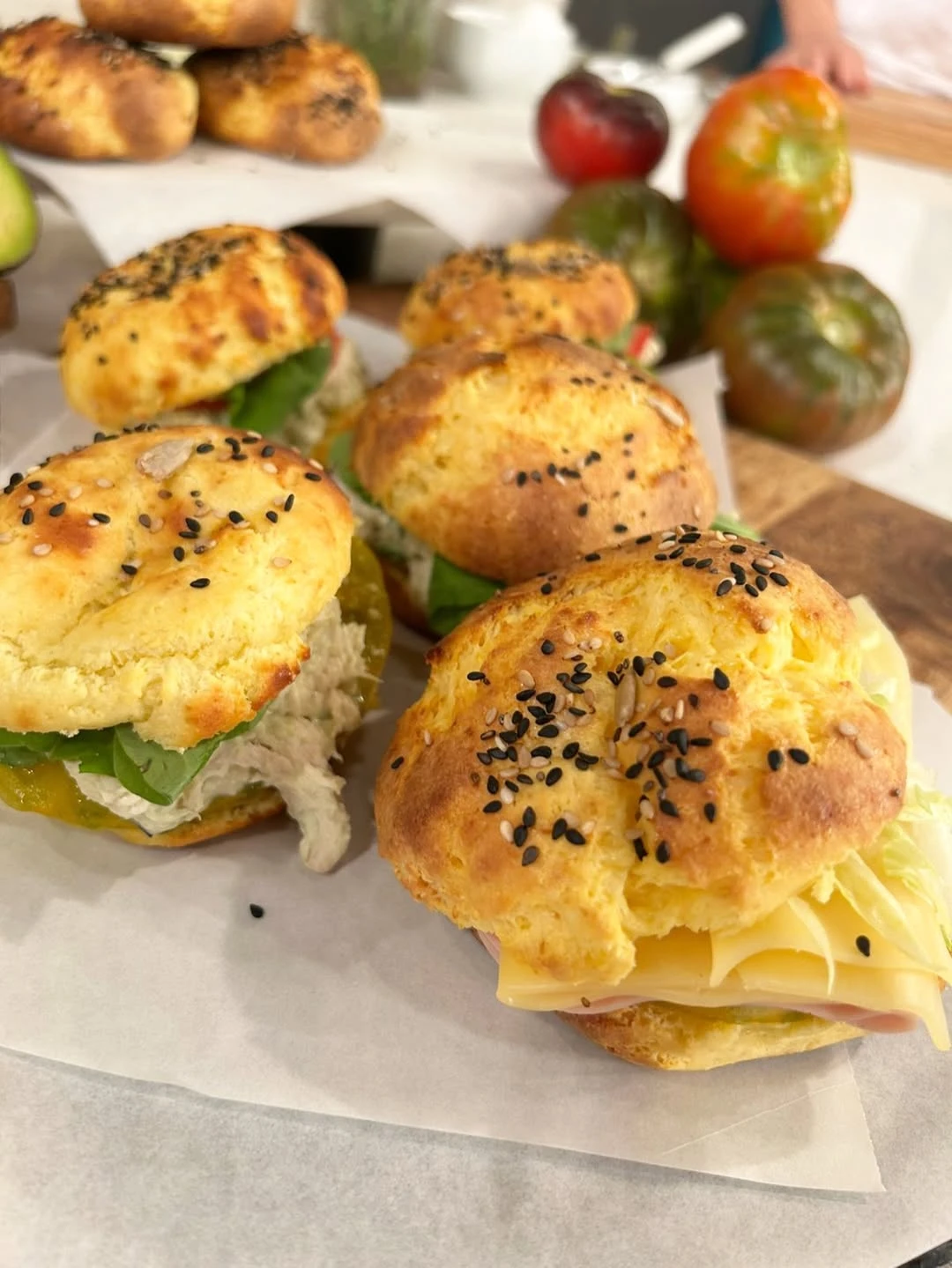 Sándwich con pancitos sin harina 🤤