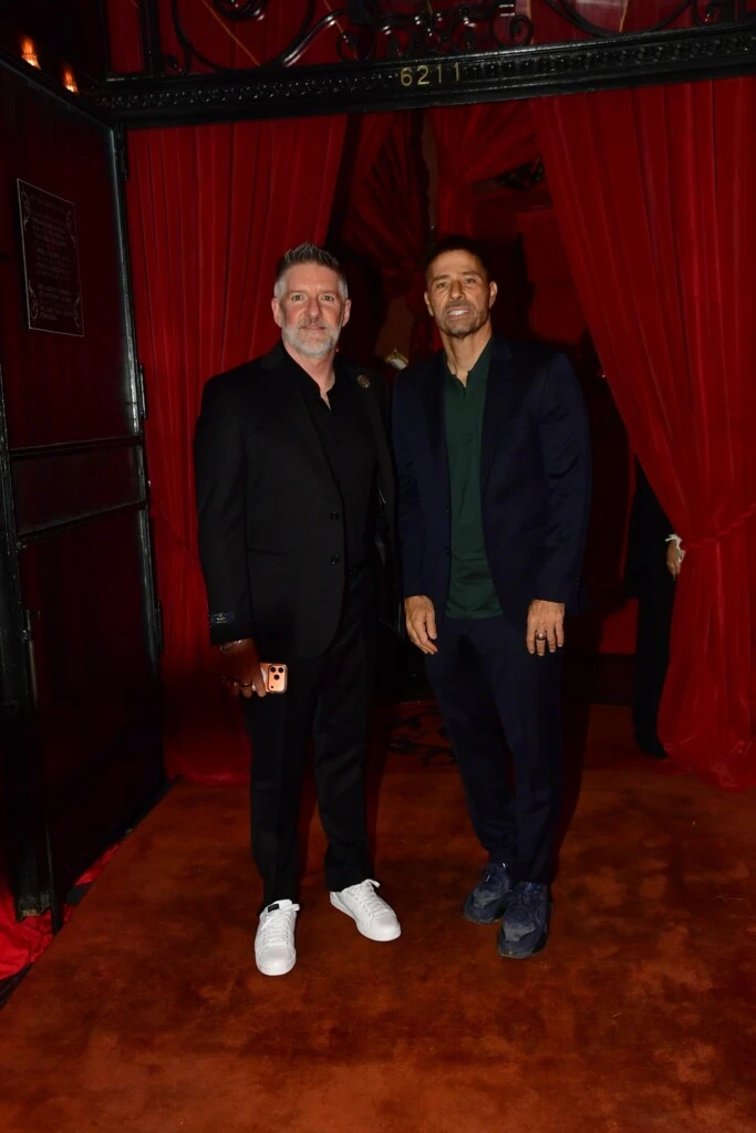 Luis Novaresio asistió a la celebración junto a su marido, Braulio Bauab