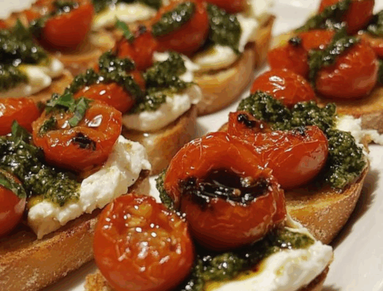 Bruschettas de ricota, hongos y tomates: la mejor entrada para las fiestas