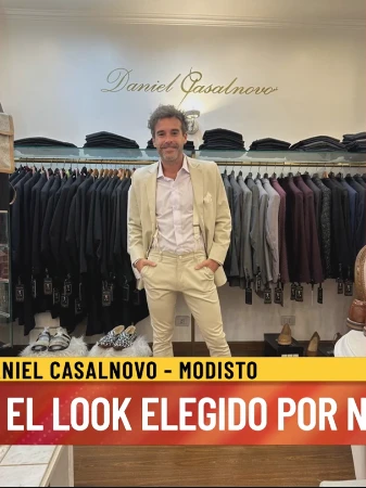 El diseñador Daniel Casalnovo mostró el look elegido por Cabré para su casamiento