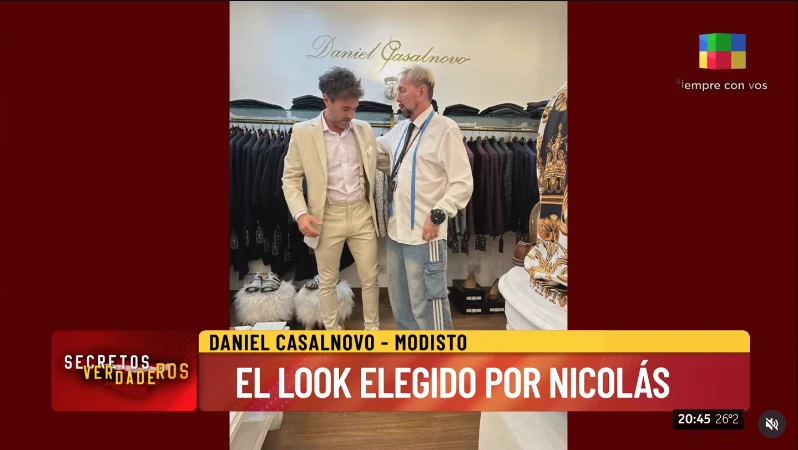 El diseñador Daniel Casalnovo mostró el look elegido por Cabré para su casamiento