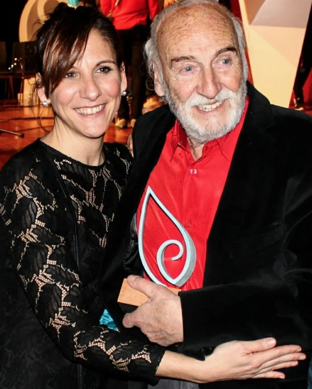 Malena Alterio con su papá, Héctor Alterio