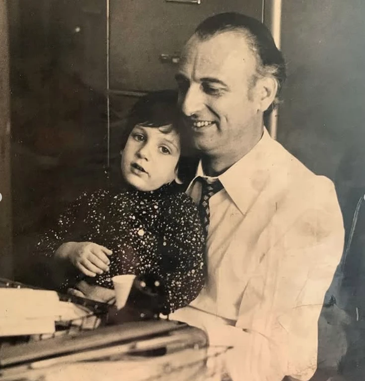 Alterio con su hijo Ernesto