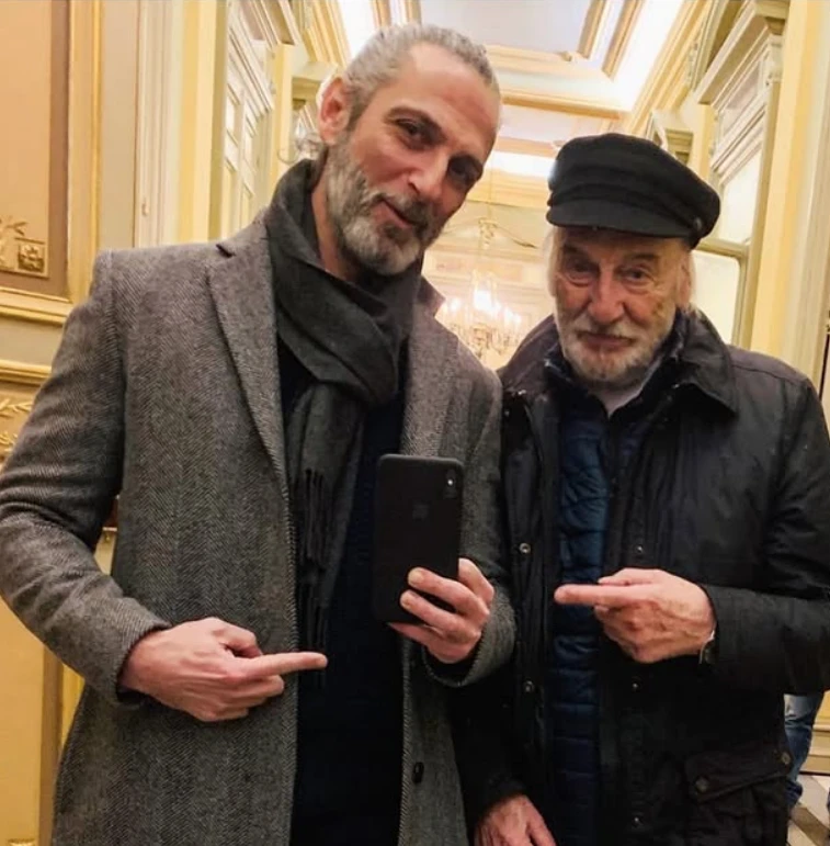 Alterio con su hijo Ernesto