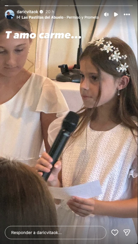 Darío Cvitanich mostró una foto de la primera comunión de su hija Carmela