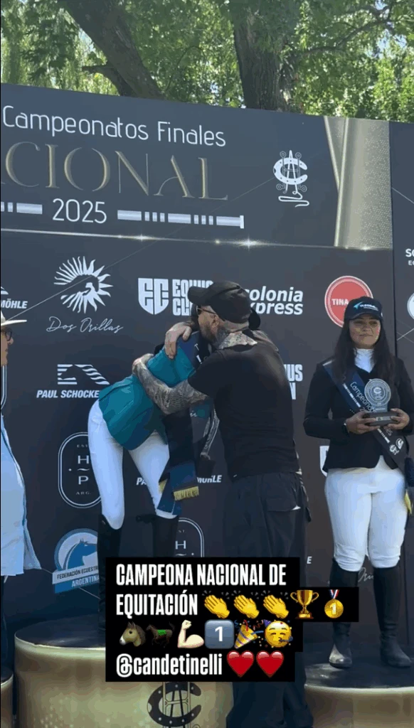 Así fue el reencuentro de Marcelo Tinelli y Soledad Aquino en el campeonato donde Cande Tinelli se consagró campeona