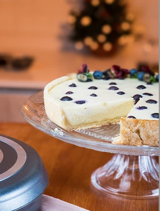 Tarta de queso y arándanos