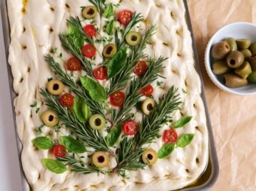Focaccia navideña. Foto: Pinterest