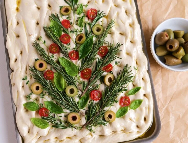 Focaccia navideña. Foto: Pinterest