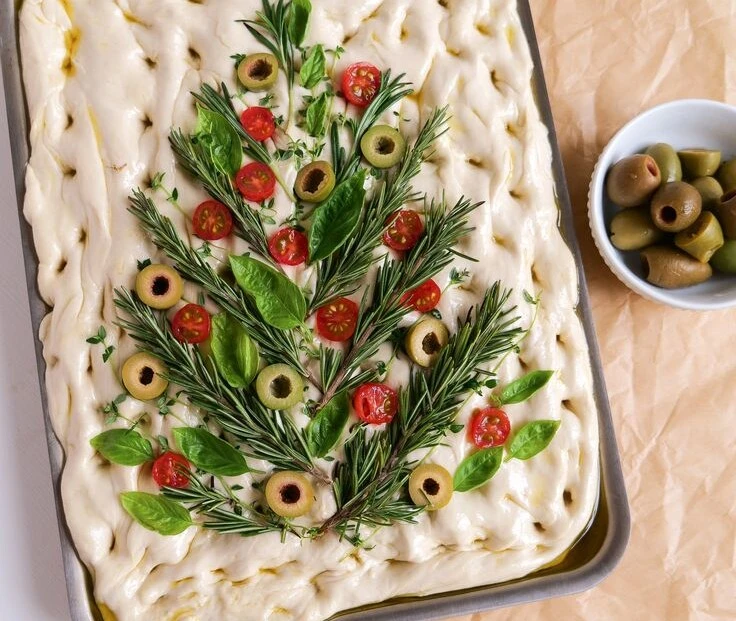 Focaccia navideña. Foto: Pinterest