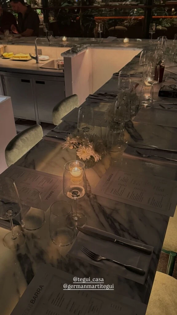 Wanda celebró su cumpleaños en Tegui, el restaurante de Germán Martitegui.