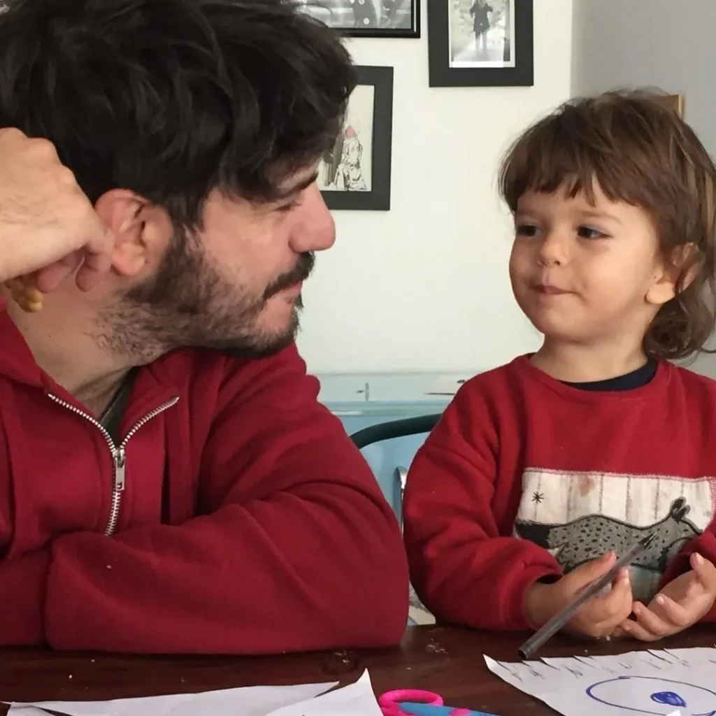 Valentino, el hijo de Marco Antonio Caponi y Mónica Antonópulos.