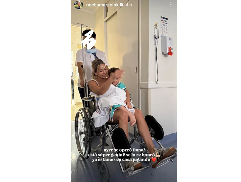 Noelia Marzol mostró cómo llevaban a su hijo Donatello al quirófano