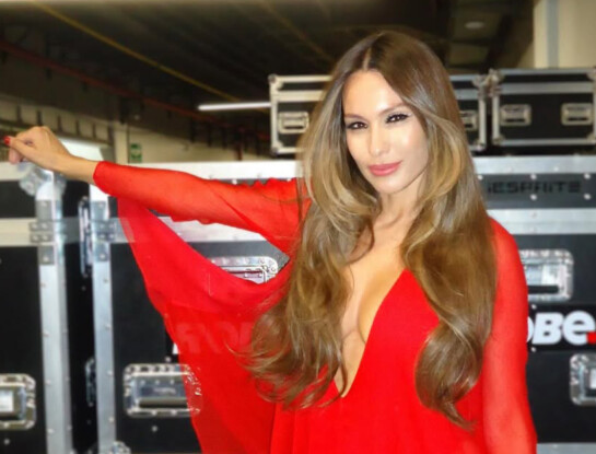 Pampita brilló en el show de María Becerra con una aparición sorpresa: quién fue el diseñador de su look